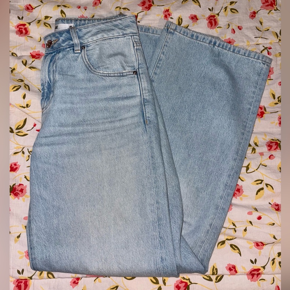 high rise wide leg jeans